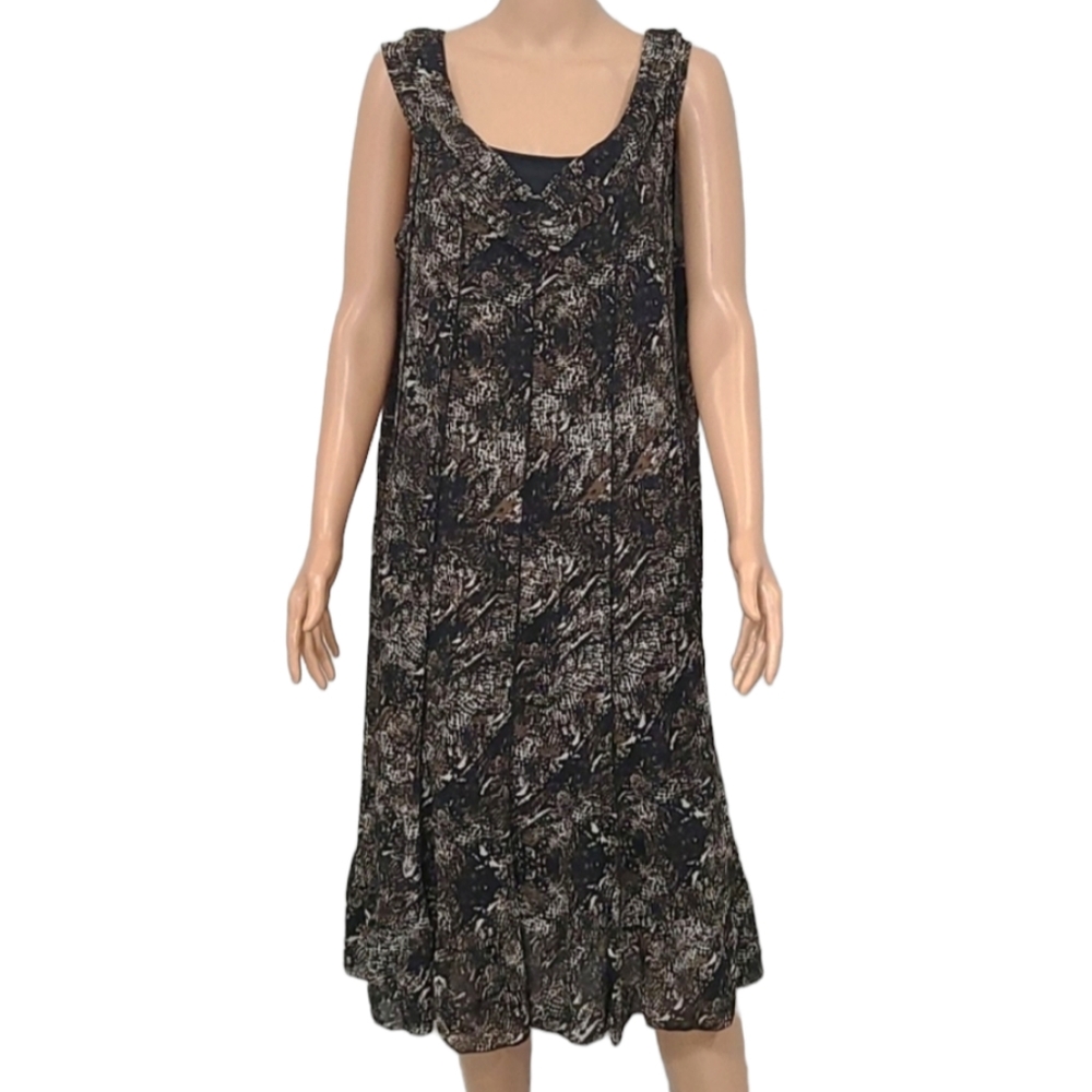 SANDRA DARREN SLEEVELESS DRESS FIT & FLARE PLUS SIZE 14 W